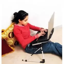 Base Enfriadora de Notebook,Mesa Plegable Notebook Bandeja Aluminio Portatil Cama