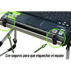 Base Enfriadora de Notebook,Mesa Plegable Notebook con Ventilador Bandeja Aluminio Portatil Cama