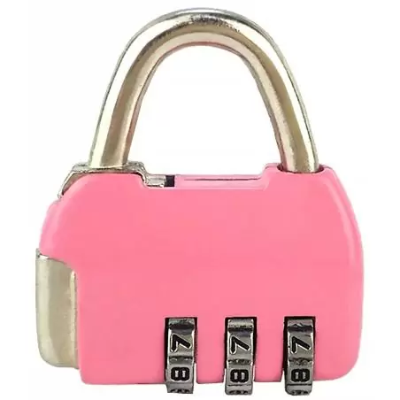 Candados,Candado Con Clave Rosado Mod13A Casillero Equipaje Lockers Maletas