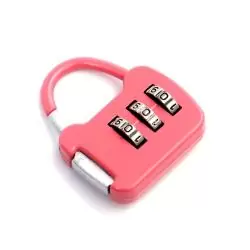 Candados,Candado Con Clave Rosado Mod.13b Casillero Equipaje Lockers Maletas