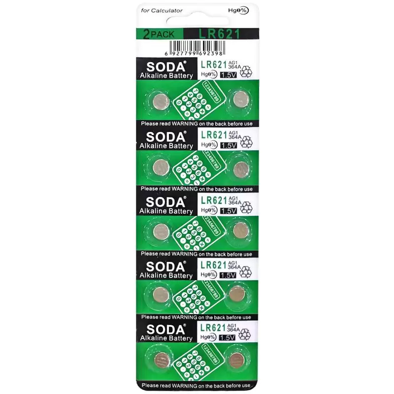 Pilas y Baterias,Tira 10u Pilas Boton Lr621 Ag1 364a SR621SW Bateria 1.5v