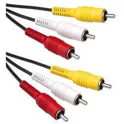 Cables de Audio,Cable RCA Audio Video Macho - Macho A/V 3x3