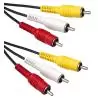 Cables de Audio,Cable RCA Audio Video Macho - Macho A/V 3x3