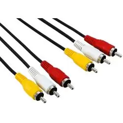 Cables de Audio,Cable RCA Audio Video Macho - Macho A/V 3x3