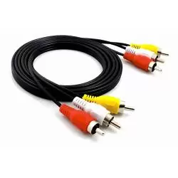 Cables de Audio,Cable RCA Audio Video Macho - Macho A/V 3x3