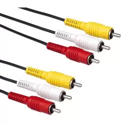 Cables de Audio,Cable RCA Audio Video Macho - Macho A/V 3x3