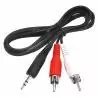Cables de Audio,Cable De Audio Auxiliar Plug Jack Audifono 3.5 A 2 Rca 2x1