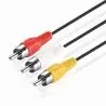 Cables de Audio,Cable RCA Audio Video Macho - Macho A/V 3x3 - Economico