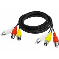 Cables de Audio,Cable RCA Audio Video Macho - Macho A/V 3x3 - Economico