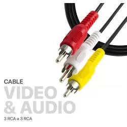 Cables de Audio,Cable RCA Audio Video Macho - Macho A/V 3x3 - Economico