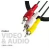 Cables de Audio,Cable RCA Audio Video Macho - Macho A/V 3x3 - Economico