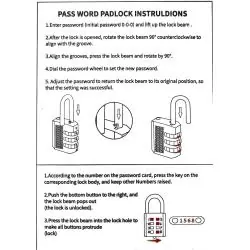 Candados,Candado Con Clave New Black Para Lockers,maletas, Equipaje Etc.