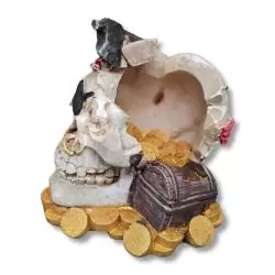 Otros,Cenicero Calavera Tesoro Monedas Mesa Diseño Creativo Reunion Evento Fiesta Halloween