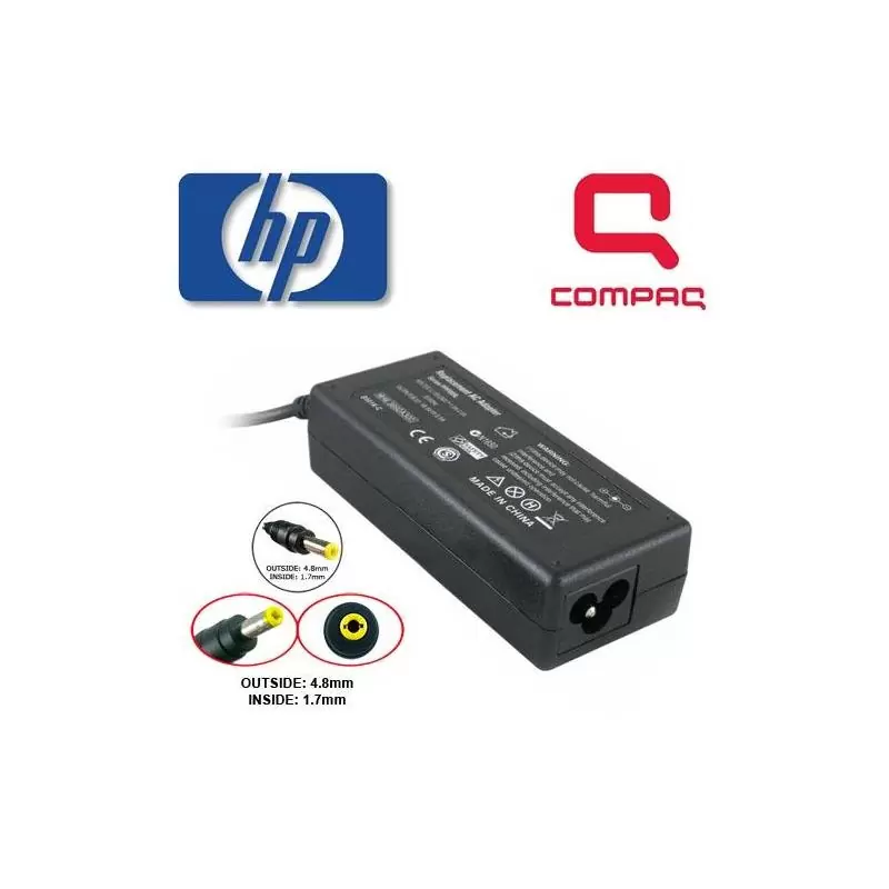 Cargadores de Notebook,Cargador de Notebook Alternativo 18.5v y 3.5A 65W Punta 4.8mm y 1.7mm HP COMPAQ