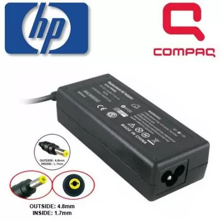 Cargadores de Notebook,Cargador de Notebook Alternativo 18.5v y 3.5A 65W Punta 4.8mm y 1.7mm HP COMPAQ