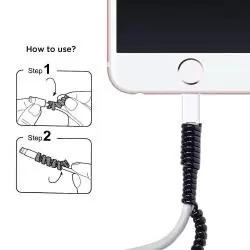 Otros,Protector de Cable Espiral Colores Resorte Flexible Ajustable