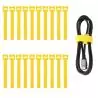 Otros,20x Cinta Amarra Cable Velcro Organiza Doble Faz Sujetacable - Amarillo