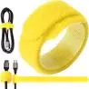 Otros,20x Cinta Amarra Cable Velcro Organiza Doble Faz Sujetacable - Amarillo
