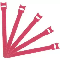 Otros,20x Cinta Amarra Cable Velcro Organiza Doble Faz Sujetacable - Rojo