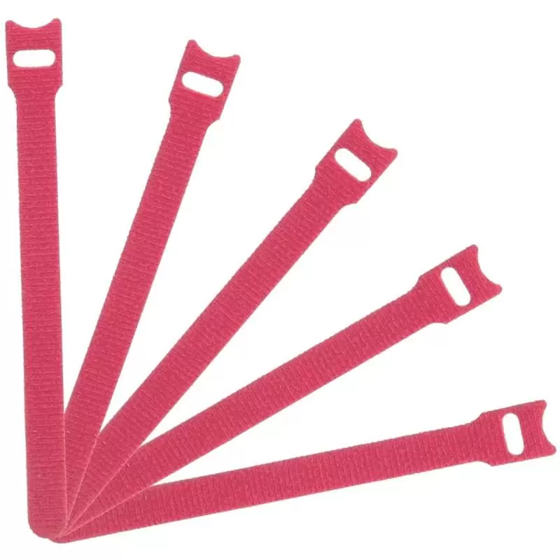 Otros,20x Cinta Amarra Cable Velcro Organiza Doble Faz Sujetacable - Rojo