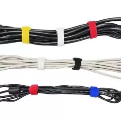 Otros,20x Cinta Amarra Cable Velcro Organiza Doble Faz Sujetacable - Rojo