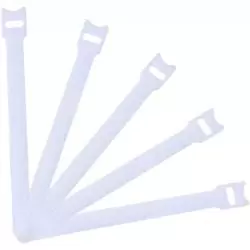 Otros,20x Cinta Amarra Cable Velcro Organiza Doble Faz Sujetacable - Blanco