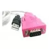Adaptadores y Cables,Cable Adaptador Usb A Serial Rs232 9 Pin Db9 Pc Y Notebook - Rosado