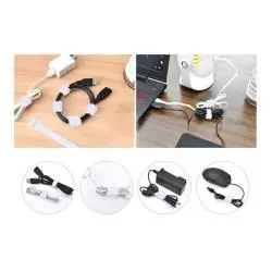 Otros,20x Cinta Amarra Cable Velcro Organiza Doble Faz Sujetacable - Multicolor