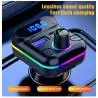 Transmisor FM Bluetooth Manos Libres,Adaptador Transmisor Fm Bluetooth Con Luz Para Auto Camioneta MB7102
