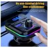 Transmisor FM Bluetooth Manos Libres,Adaptador Transmisor Fm Bluetooth Con Luz Para Auto Camioneta MB7102