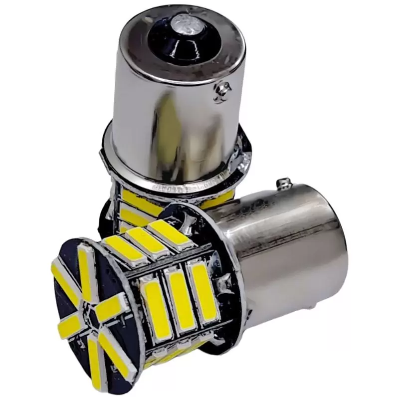 Otros,2XPack Ampolleta Led Para Auto 12V 21W Freno Antiniebla Estacionamiento 1 Contacto BA15S