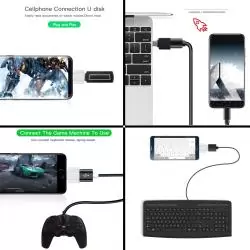 Adaptadores de Audio, BT y OTG,Adaptador Otg Usb A Type C / Usb A Tipo C Usb - Adaptador Rigido