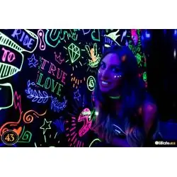 Iluminación de Fiestas,Ampolleta Fiesta Fluor Luz Negra Ultravioleta Uv 26w Disco