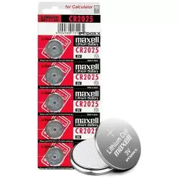 Pilas y Baterias,Bateria Litio Pila Cr2025 Maxell 3v Tira 5 Pilas Boton Reloj