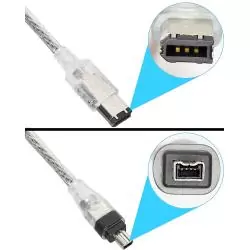 Adaptadores y Cables,Cable Firewire Ieee1394 4p 6p 400mbps Minidv 4 Pin A 6 Pin ilink Corto