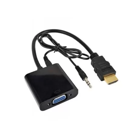 Adaptador de Video y Conversor,Adaptador De Puerto HDMI A VGA Con Audio Adaptador de Video y Conversor,Adaptador De Puerto HDMI A VGA Con Audio