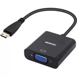 Adaptador de Video y Conversor,Adaptador de Puerto Mini HDMI a VGA con Audio - MINI