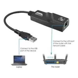 Adaptadores de Red,Tarjeta De Red Cable Adaptador Red Rj45 Usb Lan Pc Notebook