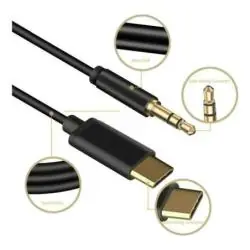 Adaptadores de Audio, BT y OTG,Cable Adaptador De Audio Usb Tipo-c A Auxiliar 3.5mm