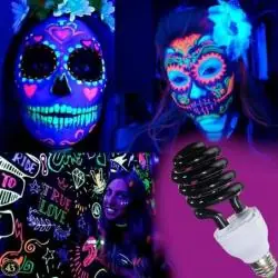 Iluminación de Fiestas,Ampolleta Ultravioleta Luz Negra Fiesta