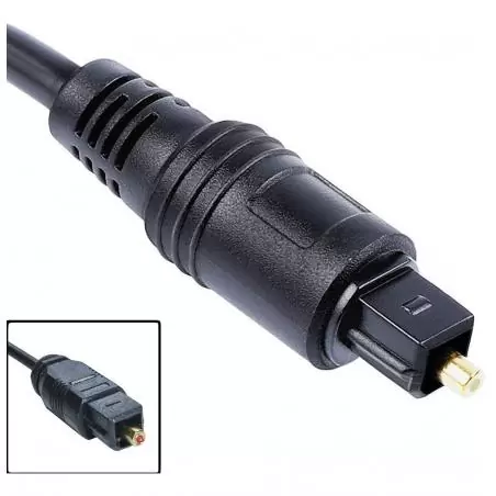 Cable Optico Audio Digital Fibra Toslink Plug A Plug 1.5 Mts