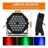 Foco 36 Par Ligth Led Mini Flat 3 Colores Para Fiesta