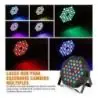 Foco 36 Par Ligth Led Mini Flat 3 Colores Para Fiesta
