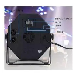 Foco 36 Par Ligth Led Mini Flat 3 Colores Para Fiesta