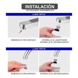 Difusor Lavaplatos Llave Cocina Ahorrador Agua Lluvia Ahorro - CLASSIC