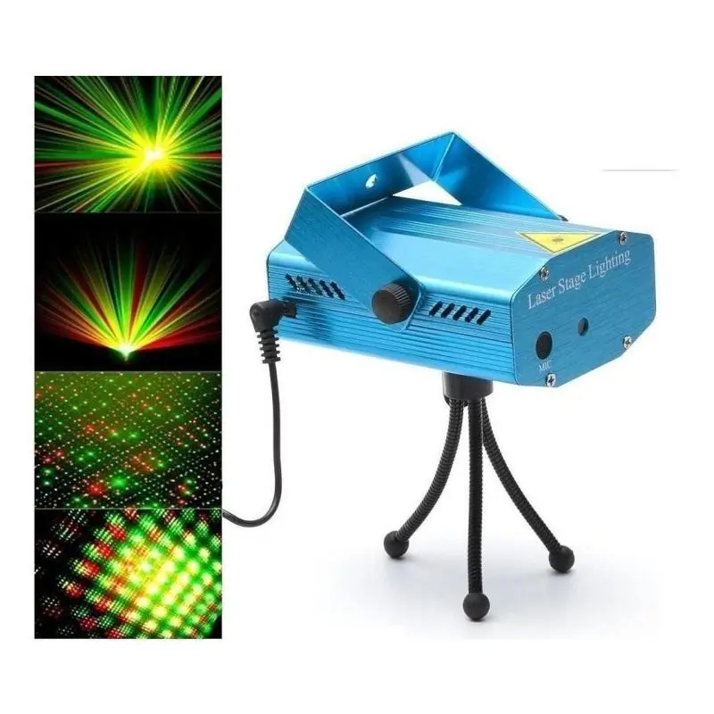 Iluminación de Fiestas,Proyector Laser Ritmico Fiesta Luz Lluvia - Mod.Puntos Rojo