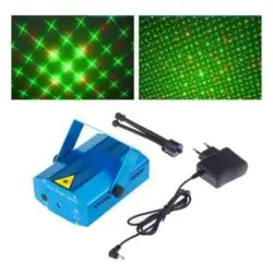 Iluminación de Fiestas,Proyector Laser Ritmico Fiesta Luz Lluvia - Mod.Puntos Rojo