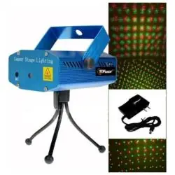 Iluminación de Fiestas,Proyector Laser Ritmico Fiesta Luz Lluvia - Mod.Puntos Rojo