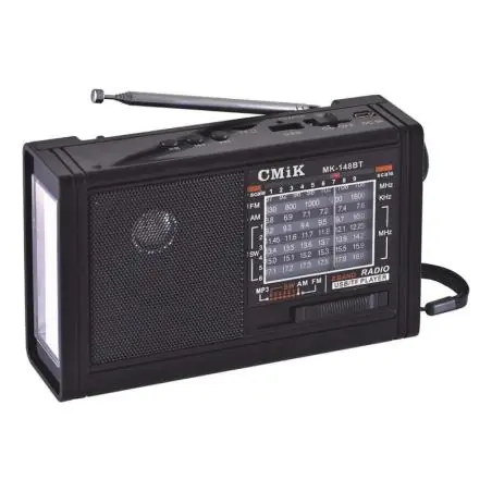 Parlante Portátil,Radio Parlante Vintage Recargable Fm Bluetooh Linterna Usb - MK148BT