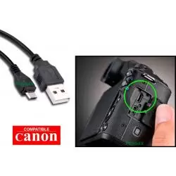 Cables de Datos y Carga,Cable Para Canon Usb Ifc600pcu Eos M200 M50 M5 M6 90d 850d - Blanco V8